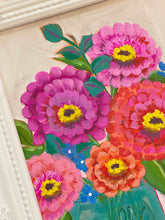 Load image into Gallery viewer, Framed Floral: Ball Jar Zinnias 3