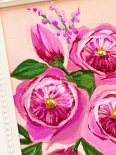 Load image into Gallery viewer, Framed Floral: Cabbage Rose Bouquet