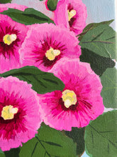 Load image into Gallery viewer, Hey, Hollyhocks Original Painting