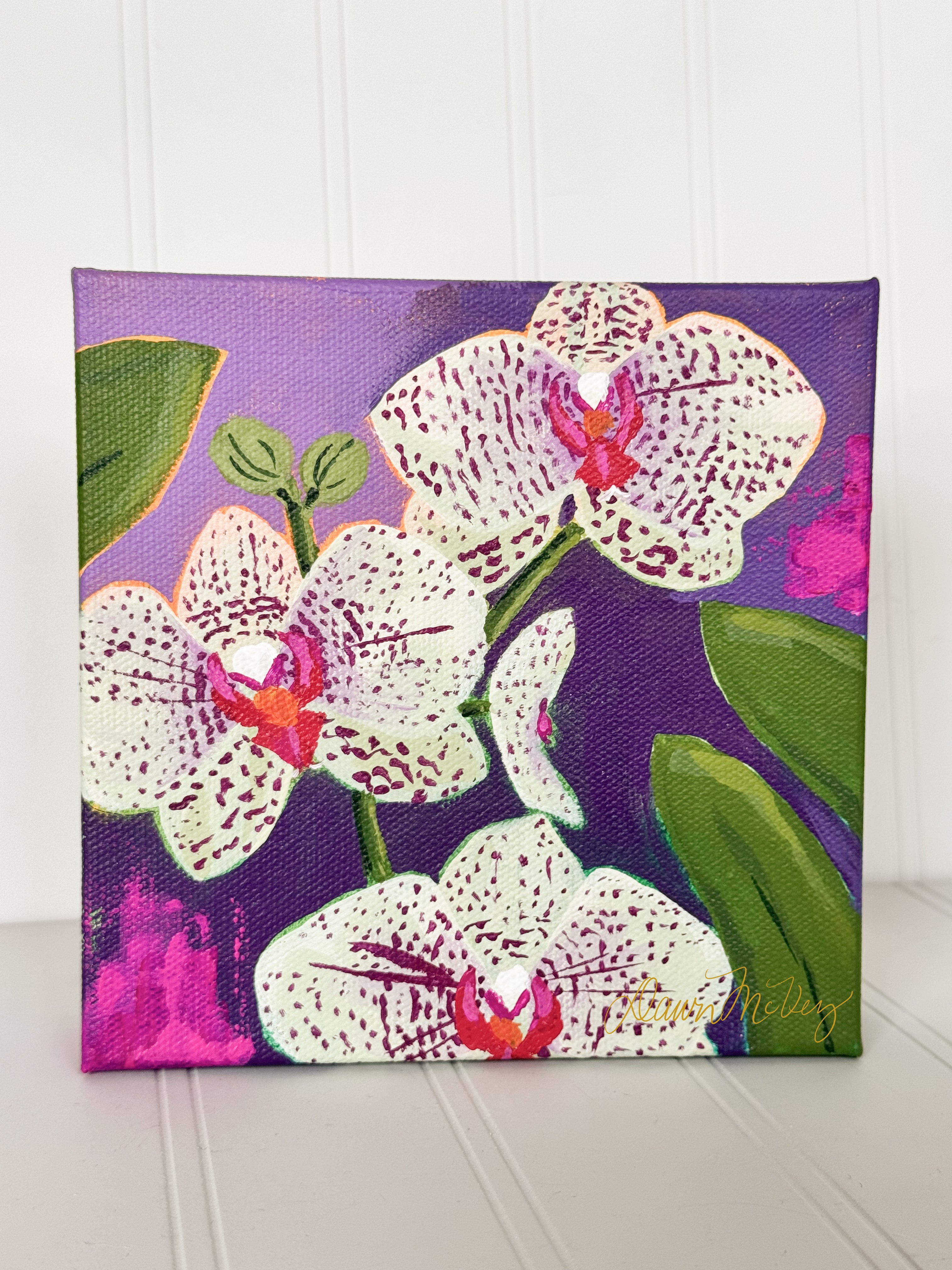 Orchid-Spotted Original Painting – Dawn McVey Art
