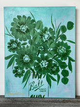 Load image into Gallery viewer, Zinnia Silhouette: Aqua & Green