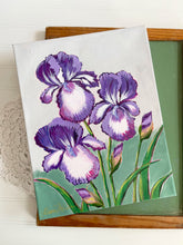 Load image into Gallery viewer, Purple & White Irises