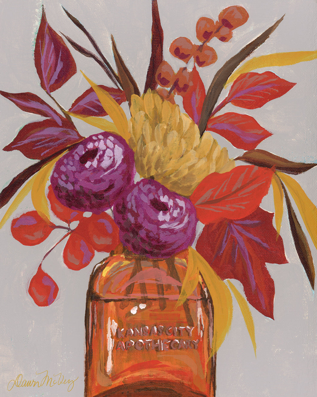 Amber Glass Bouquet #1 Print
