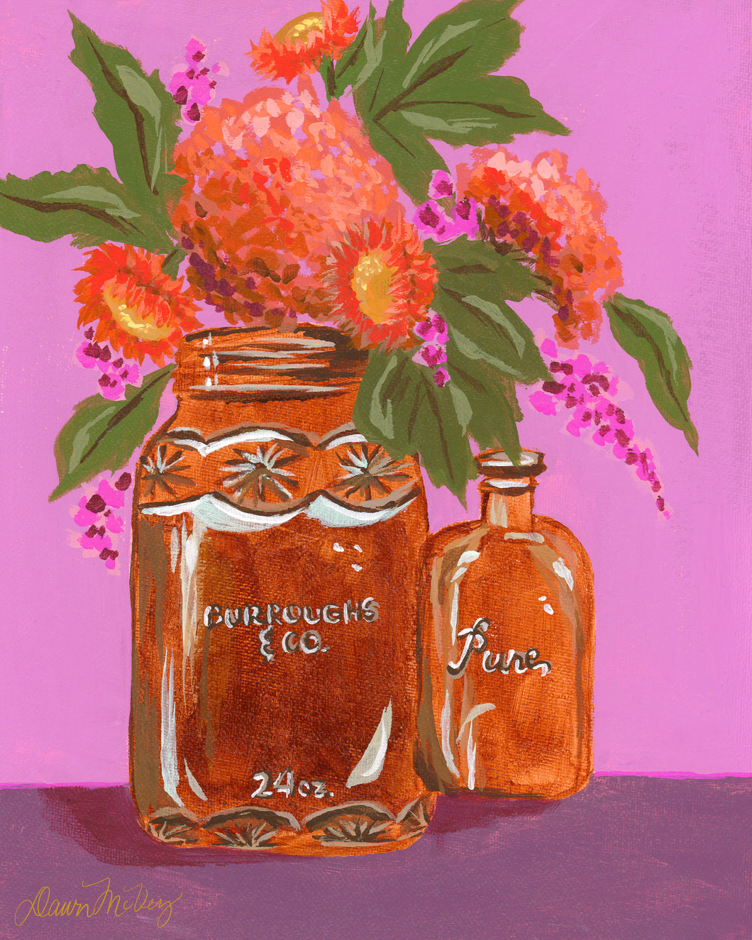Amber Glass Bouquet #3 Print