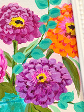 Load image into Gallery viewer, Framed Floral: Ball Jar Zinnias 1
