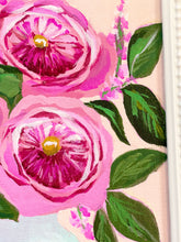 Load image into Gallery viewer, Framed Floral: Cabbage Rose Bouquet
