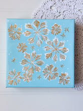 Load image into Gallery viewer, Golden Snowflakes: Blue
