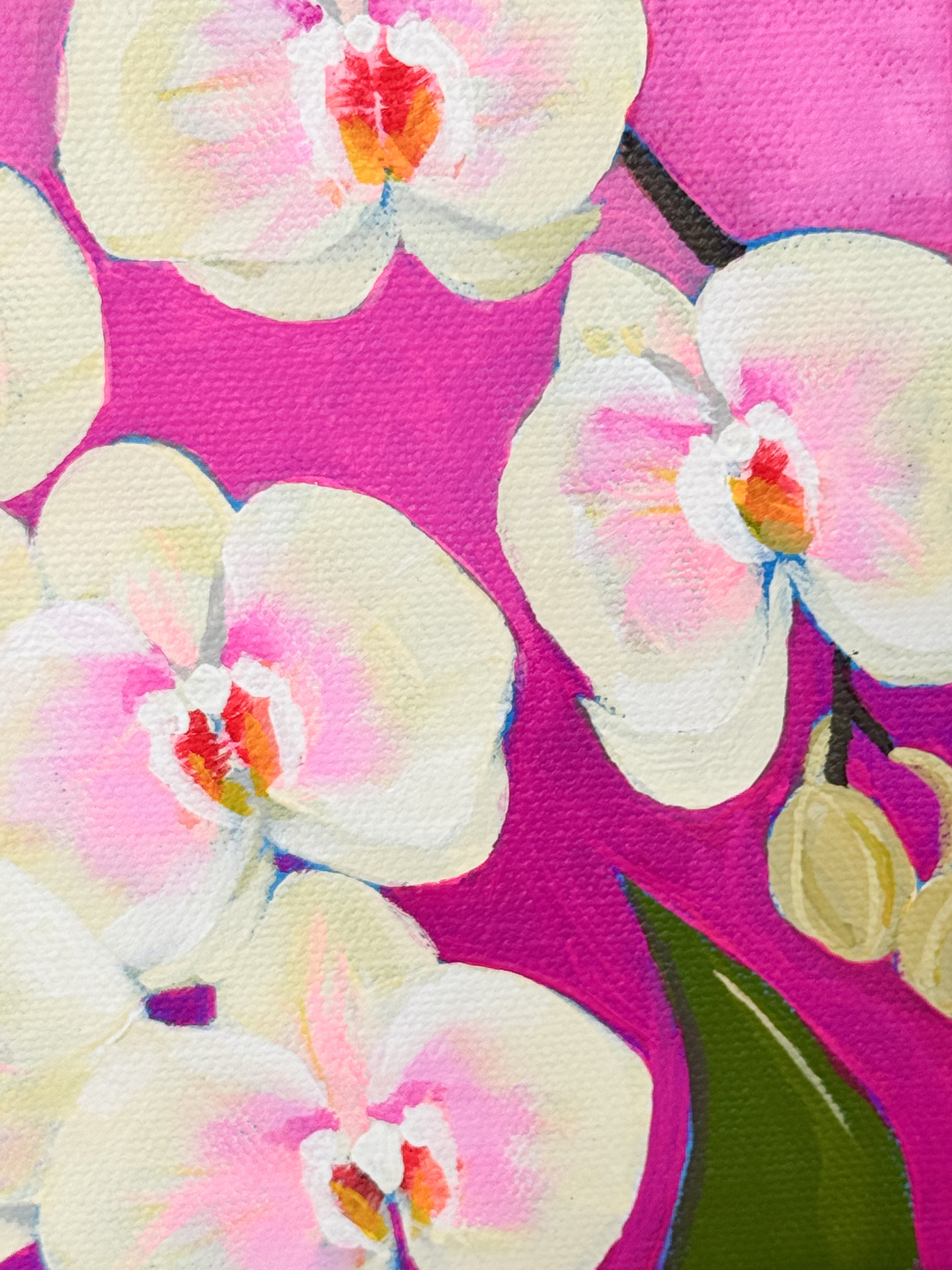 Orchid-Soft Yellow Original Painting – Dawn McVey Art