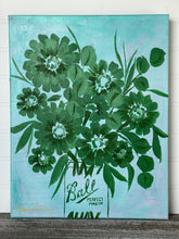 Load image into Gallery viewer, Zinnia Silhouette: Aqua &amp; Green
