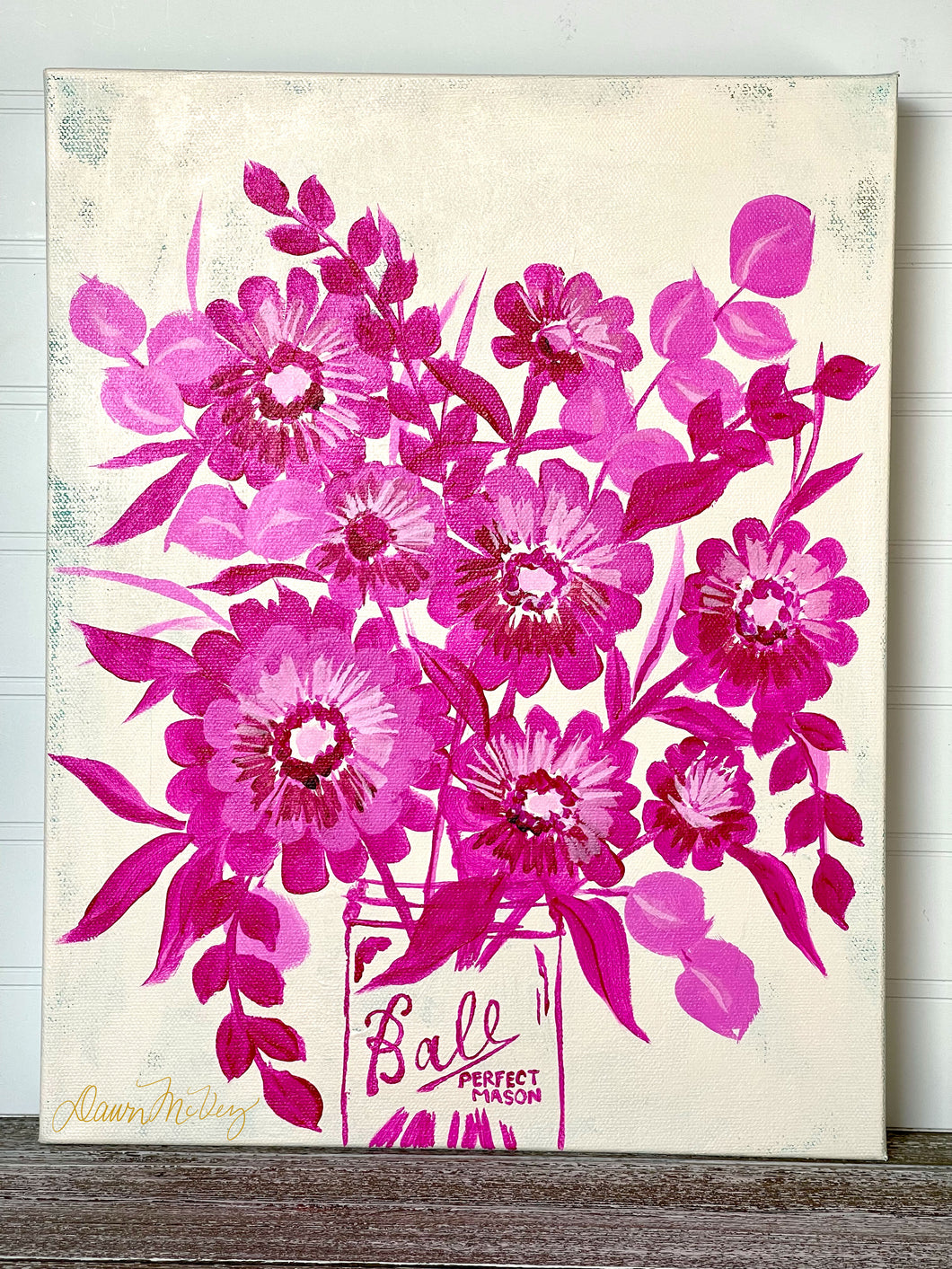 Zinnia Silhouette: Fuchsia