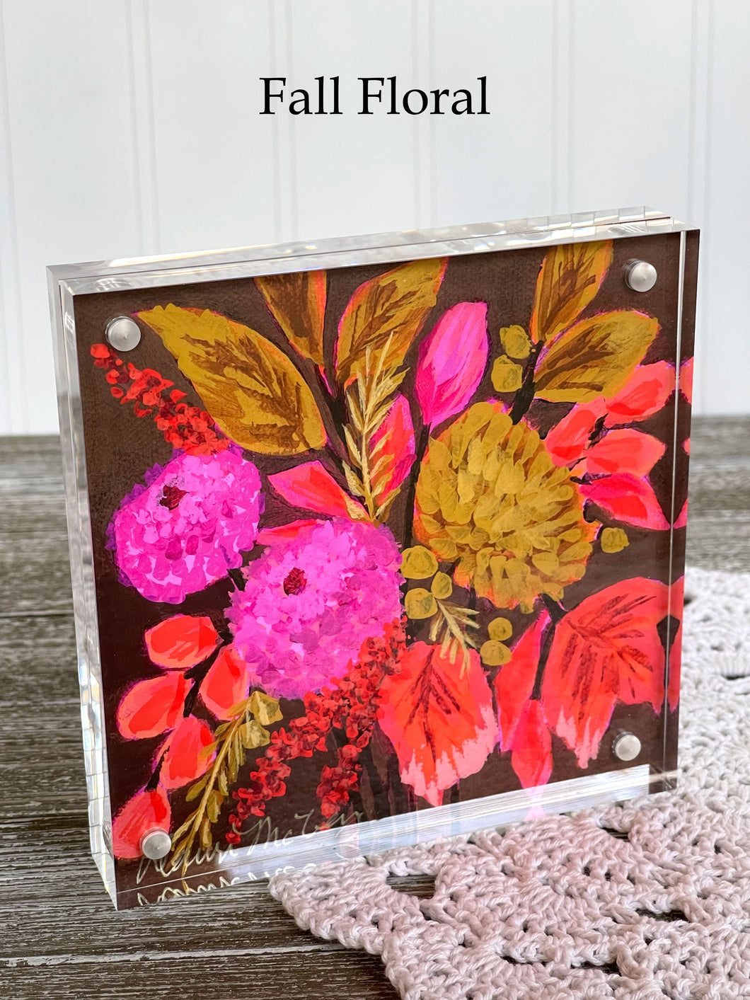 Acrylic Framed Mini Print - Fall Floral