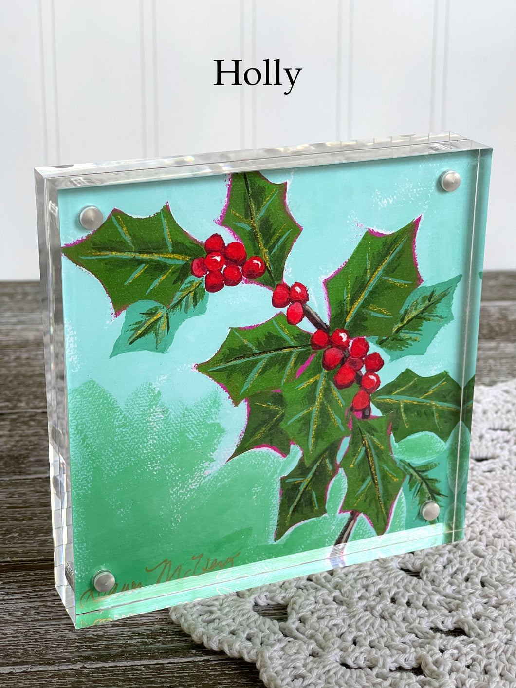 Acrylic Framed Mini Print - Holly