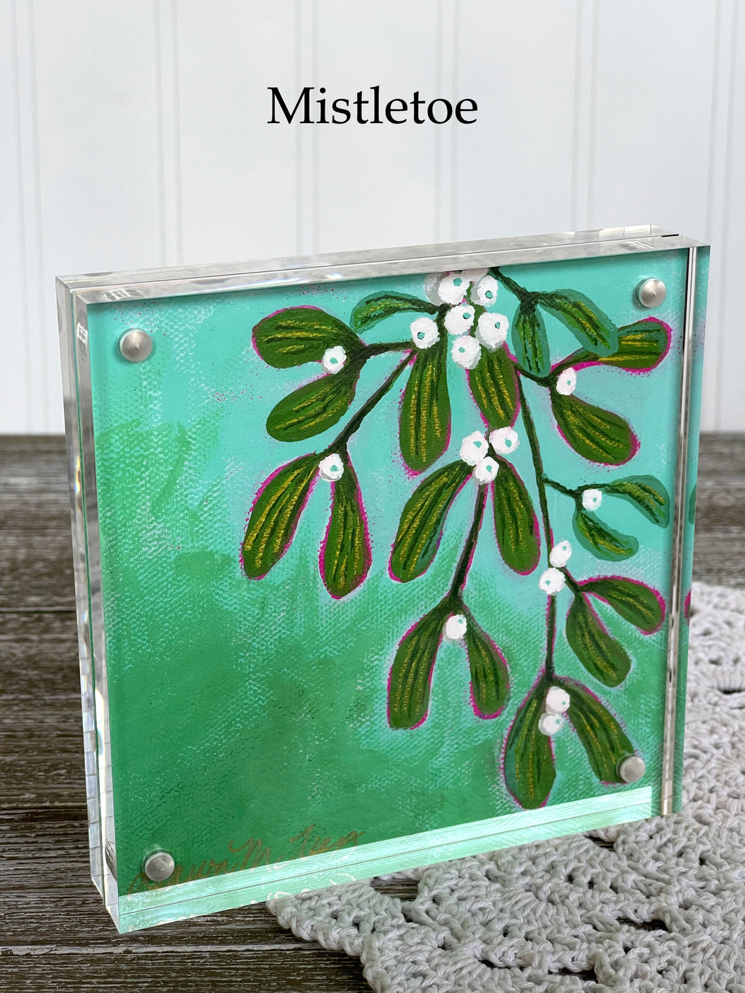 Acrylic Framed Mini Print - Mistletoe