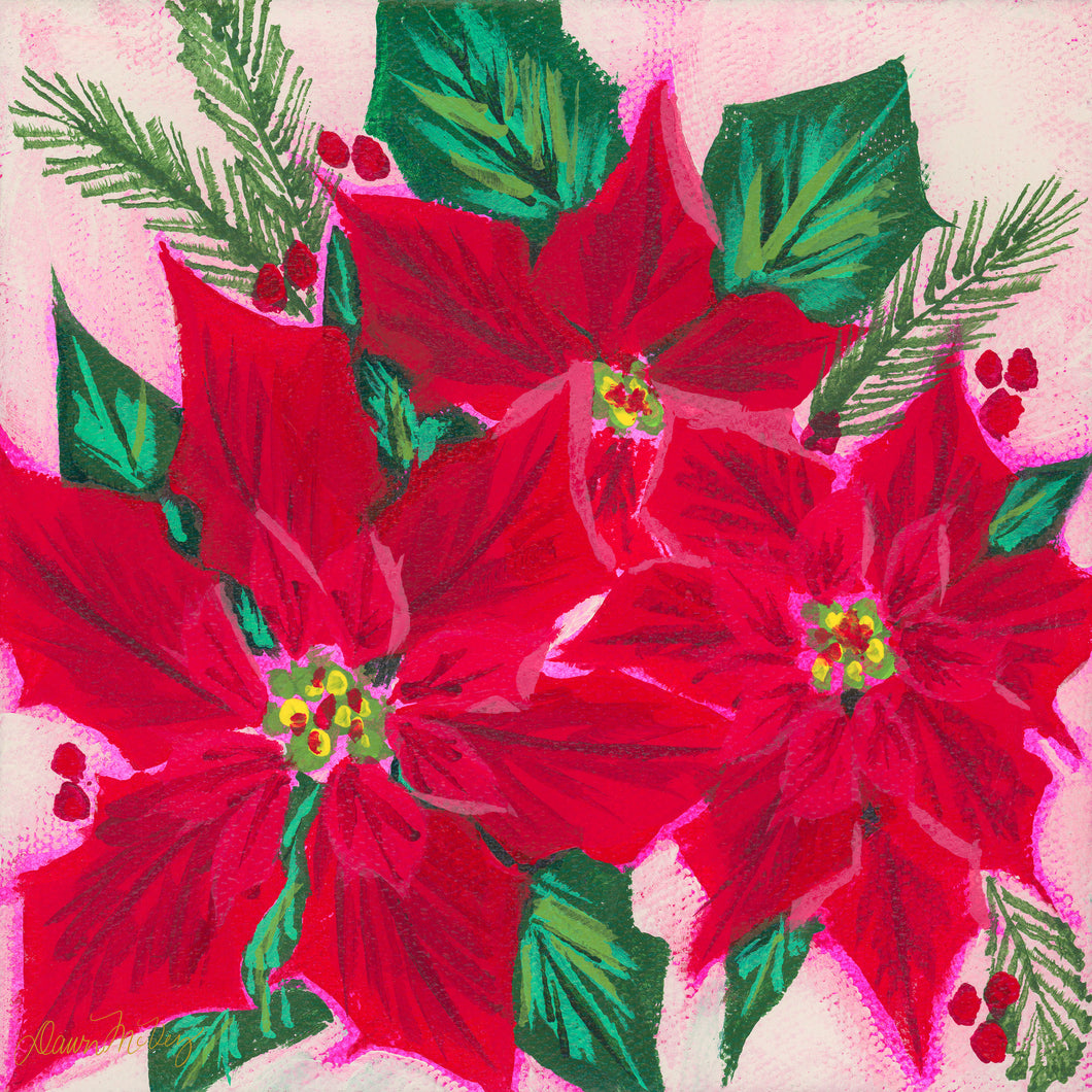 Poinsettia: Jester Red Print